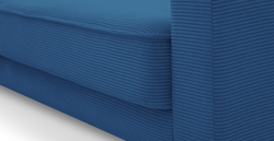 Klem Slim İkili Koltuk Silindir Ahşap Ayak - Fitilli Kadife