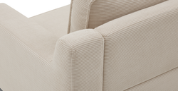 Klem Slim İkili Koltuk Silindir Ahşap Ayak - Fitilli Kadife