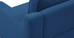 Klem Slim İkili Koltuk Silindir Ahşap Ayak - Fitilli Kadife