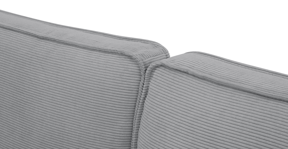 Klem Slim İkili Koltuk Silindir Ahşap Ayak - Fitilli Kadife