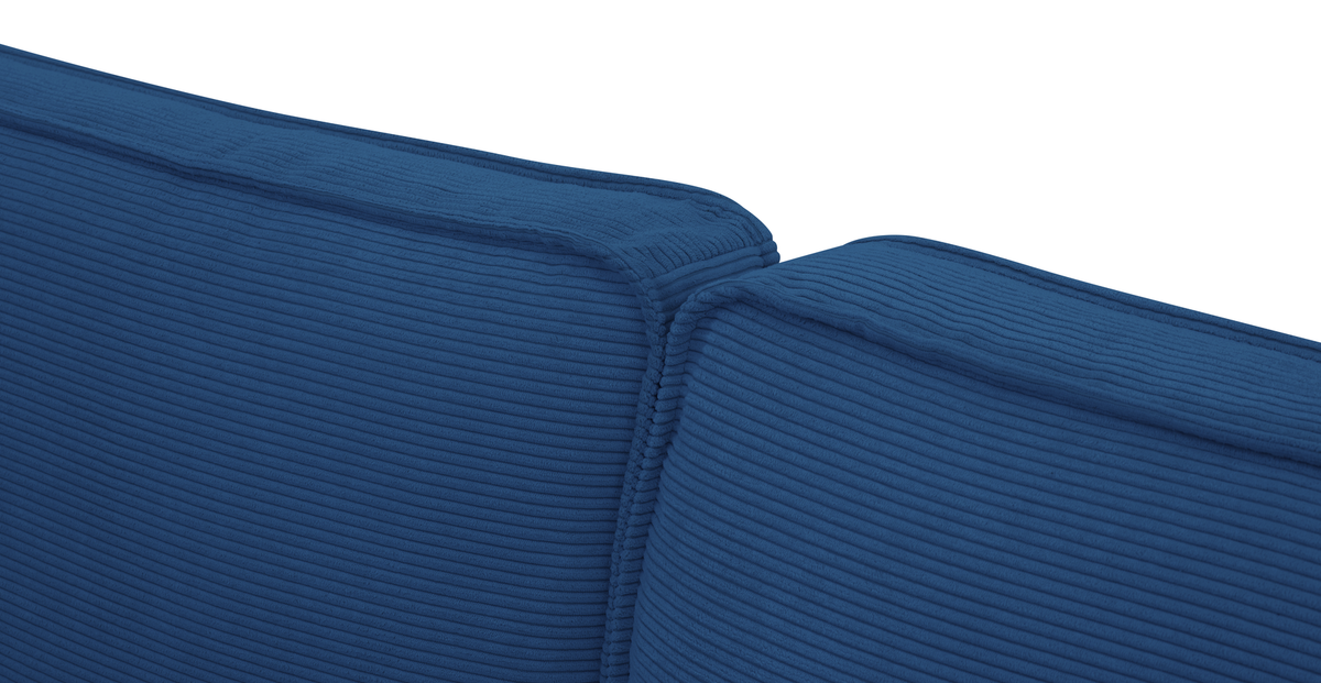 Klem Slim İkili Koltuk Silindir Ahşap Ayak - Fitilli Kadife