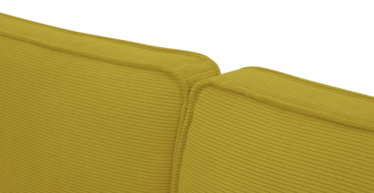 Klem Slim İkili Koltuk Silindir Ahşap Ayak - Fitilli Kadife