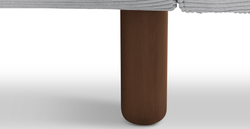 Klem Slim İkili Koltuk Silindir Ahşap Ayak - Fitilli Kadife