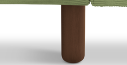 Klem Slim İkili Koltuk Silindir Ahşap Ayak - Fitilli Kadife