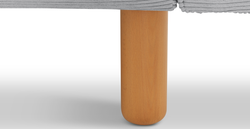 Klem Slim İkili Koltuk Silindir Ahşap Ayak - Fitilli Kadife