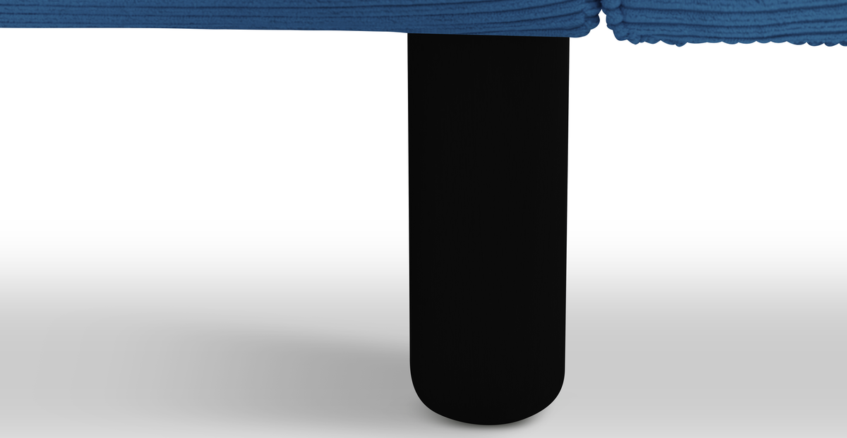 Klem Slim İkili Koltuk Silindir Ahşap Ayak - Fitilli Kadife