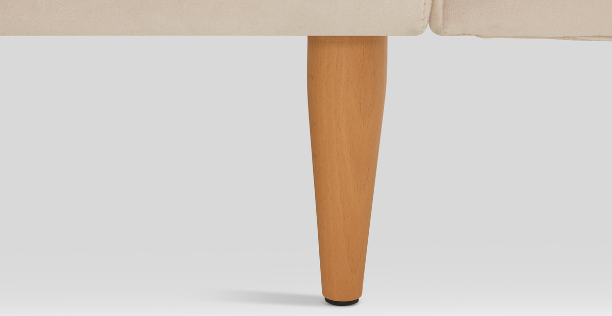 Klem Üçlü Koltuk Large Ahşap Ayak - Kadife