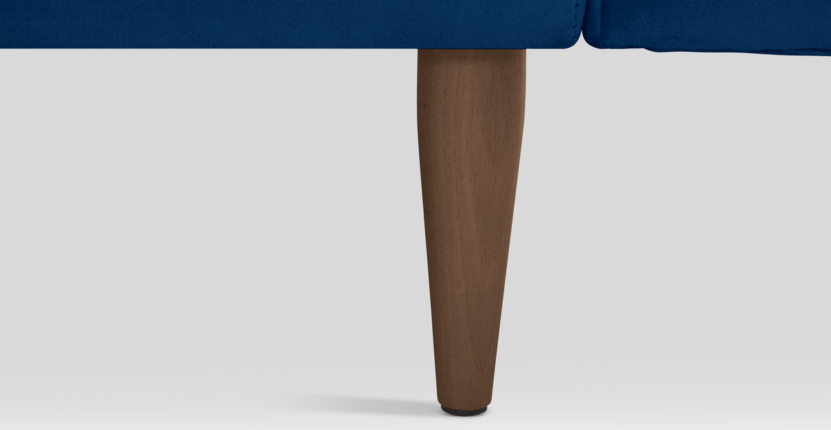 Klem Üçlü Koltuk Large Ahşap Ayak - Kadife