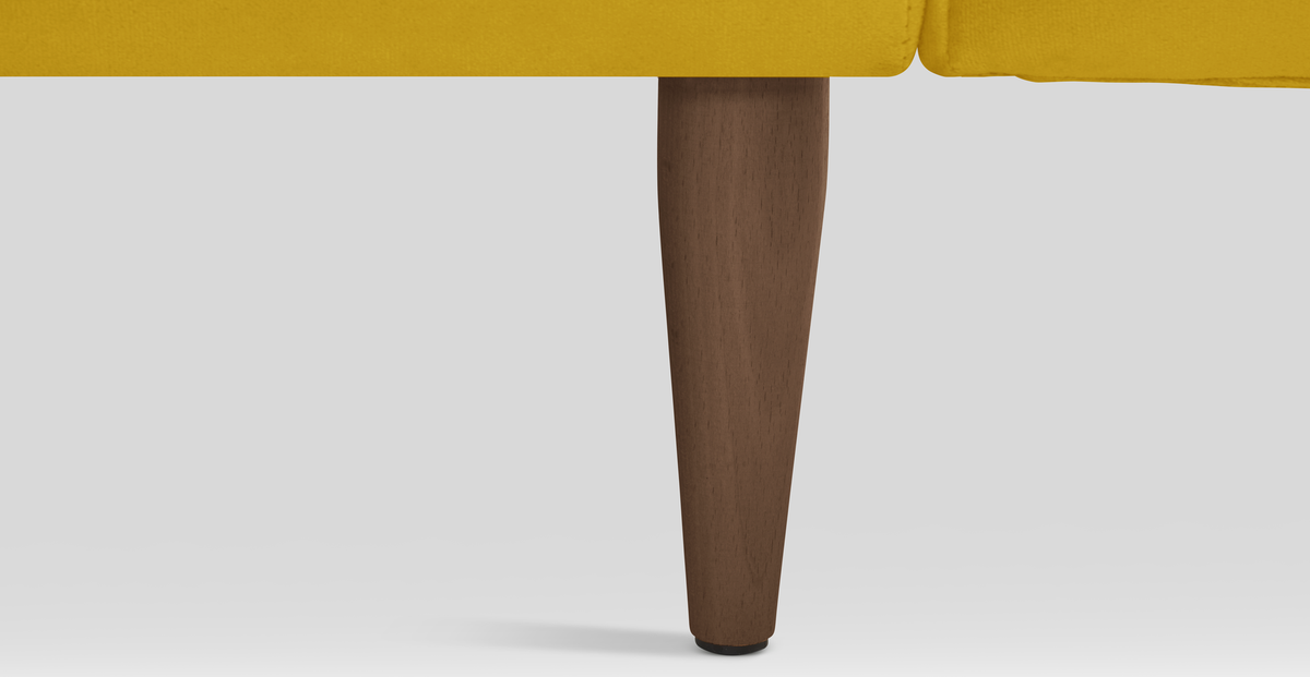 Klem Üçlü Koltuk Large Ahşap Ayak - Kadife