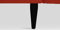 Klem Üçlü Koltuk Large Ahşap Ayak - Kadife