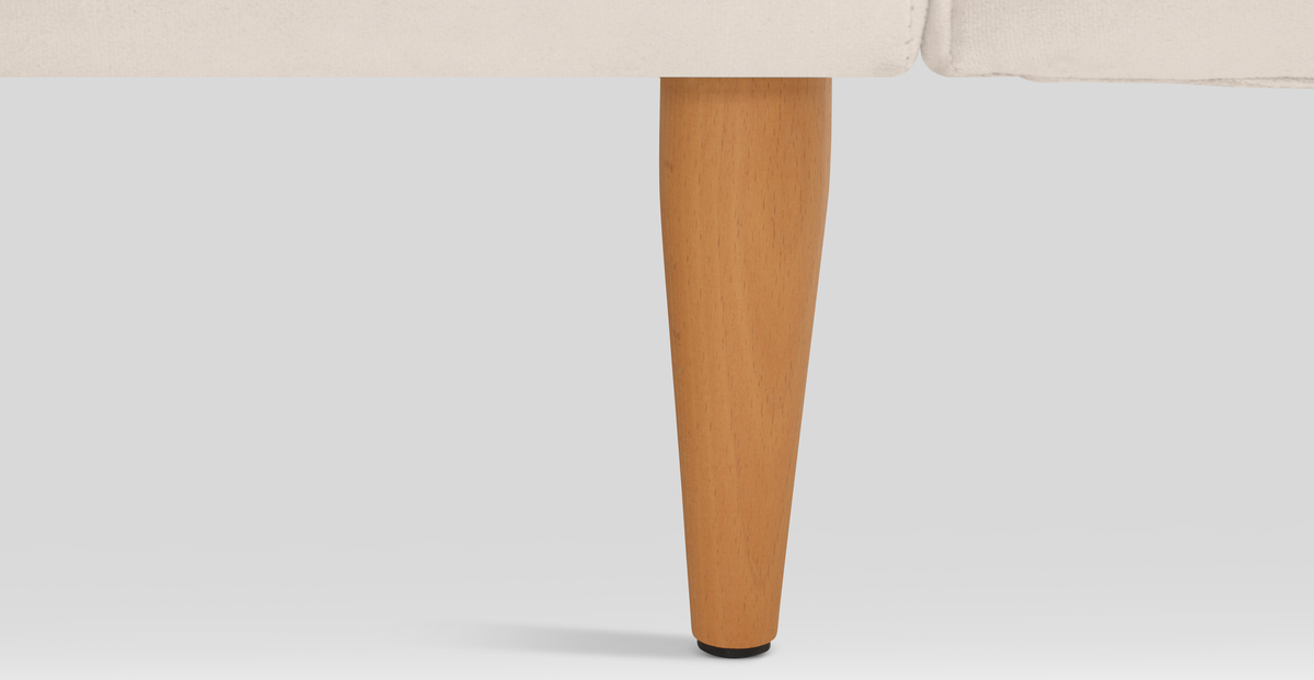 Klem Üçlü Koltuk Large Ahşap Ayak - Kadife