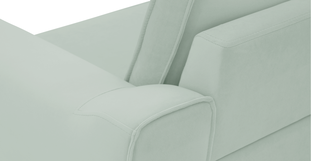 Klem Loveseat Silindir Ahşap Ayak - Kadife