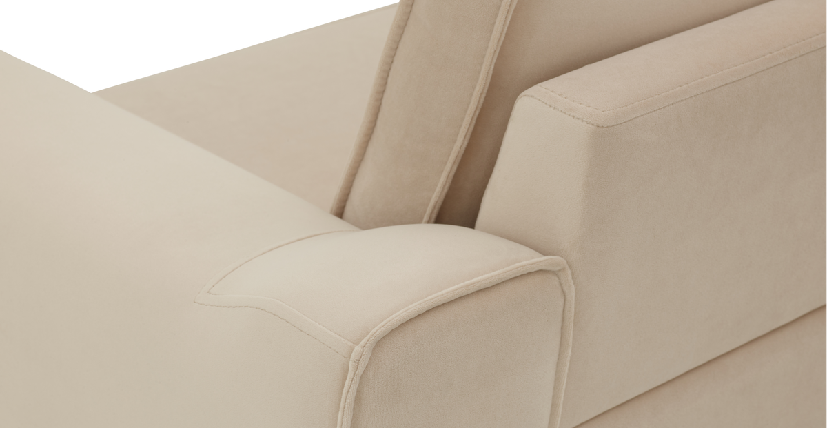 Klem Loveseat Silindir Ahşap Ayak - Kadife