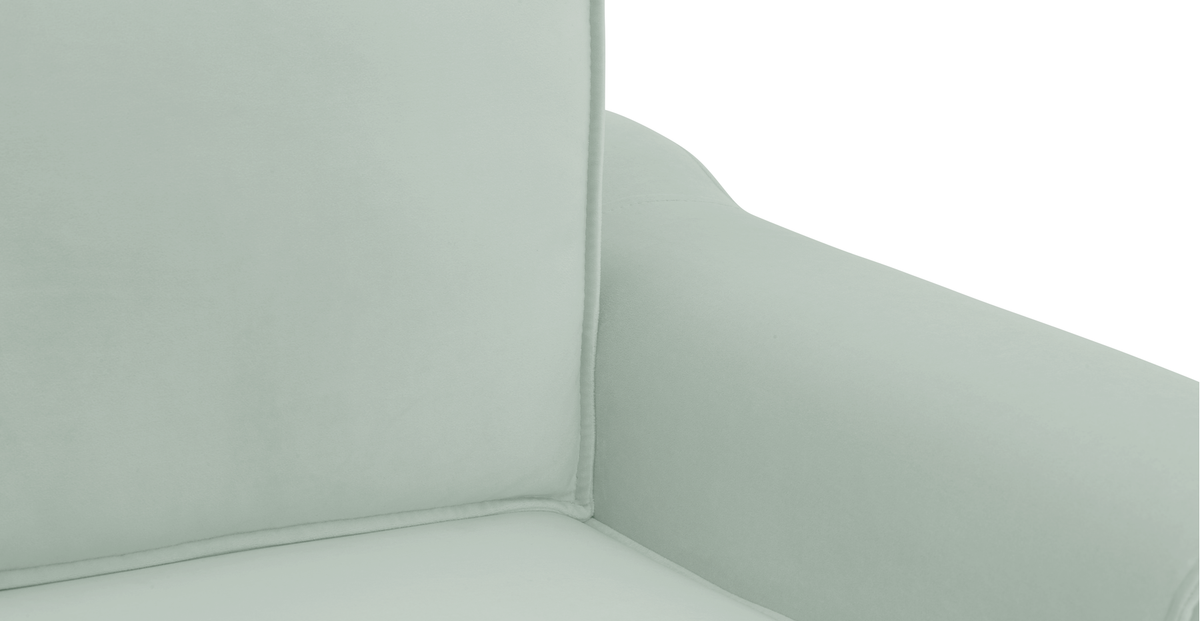 Klem Loveseat Silindir Ahşap Ayak - Kadife