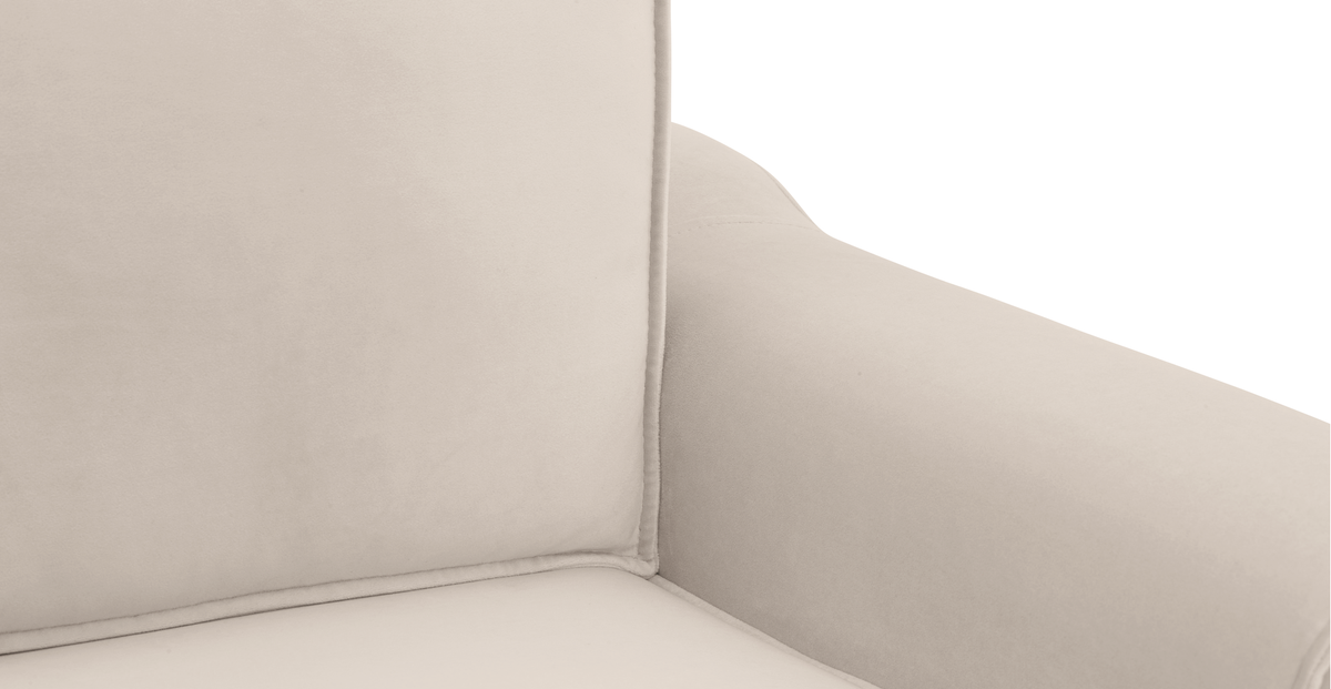 Klem Loveseat Silindir Ahşap Ayak - Kadife