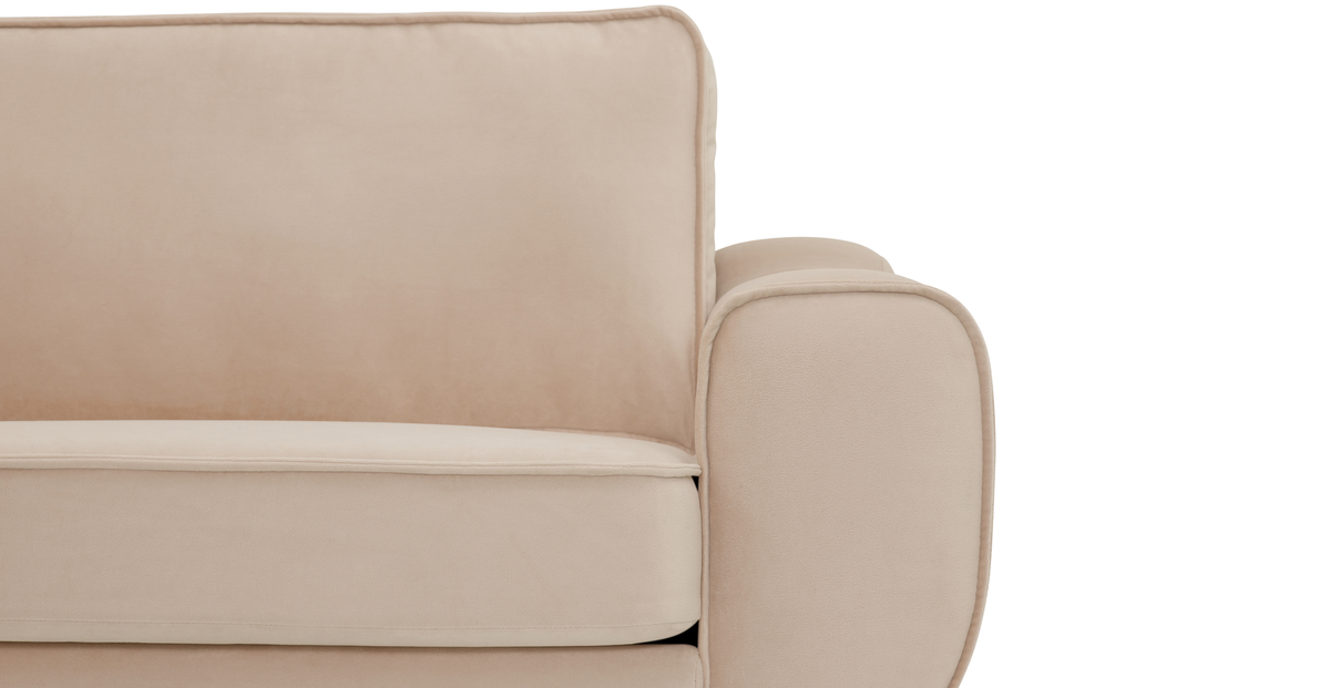 Klem Loveseat Silindir Ahşap Ayak - Kadife