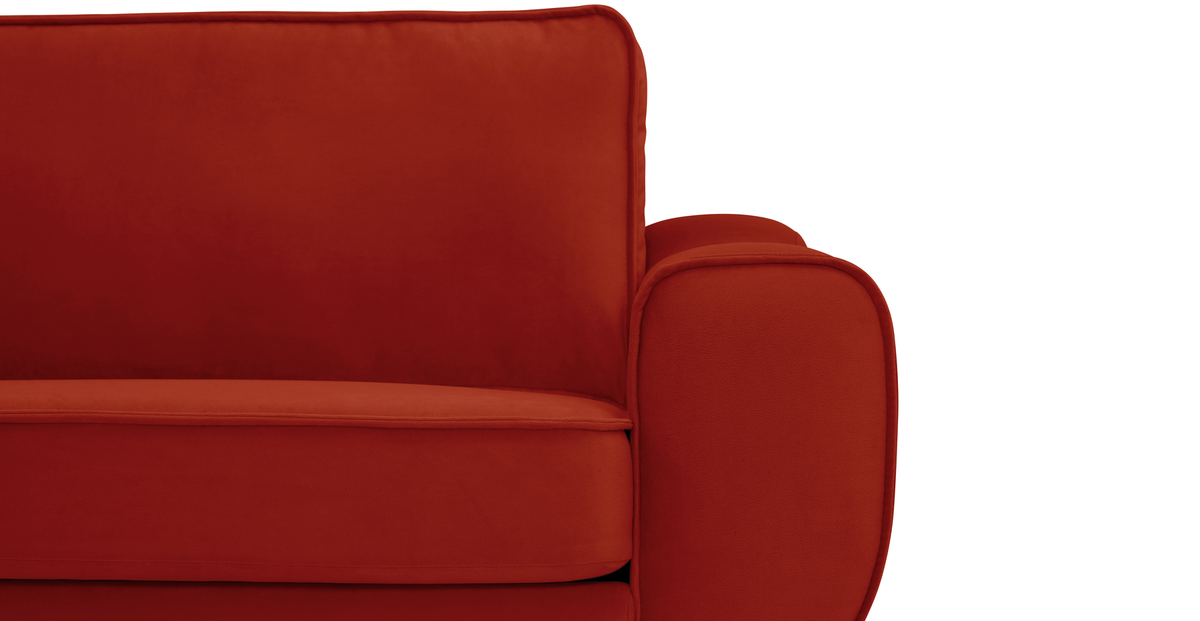 Klem Loveseat Silindir Ahşap Ayak - Kadife