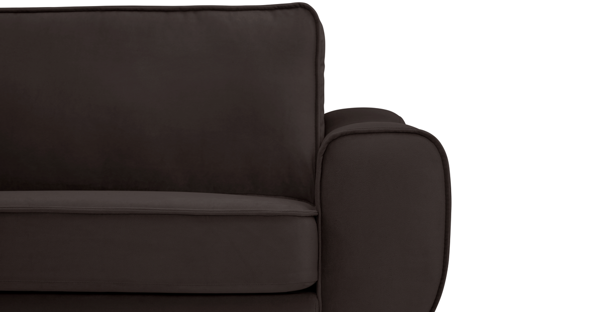 Klem Loveseat Silindir Ahşap Ayak - Kadife
