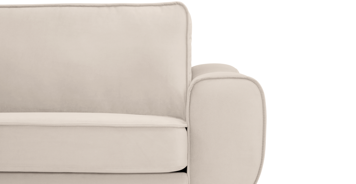 Klem Loveseat Silindir Ahşap Ayak - Kadife