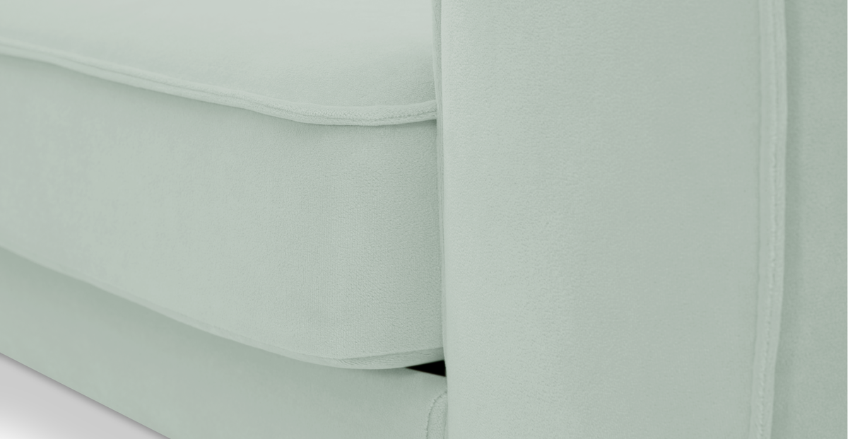 Klem Loveseat Silindir Ahşap Ayak - Kadife