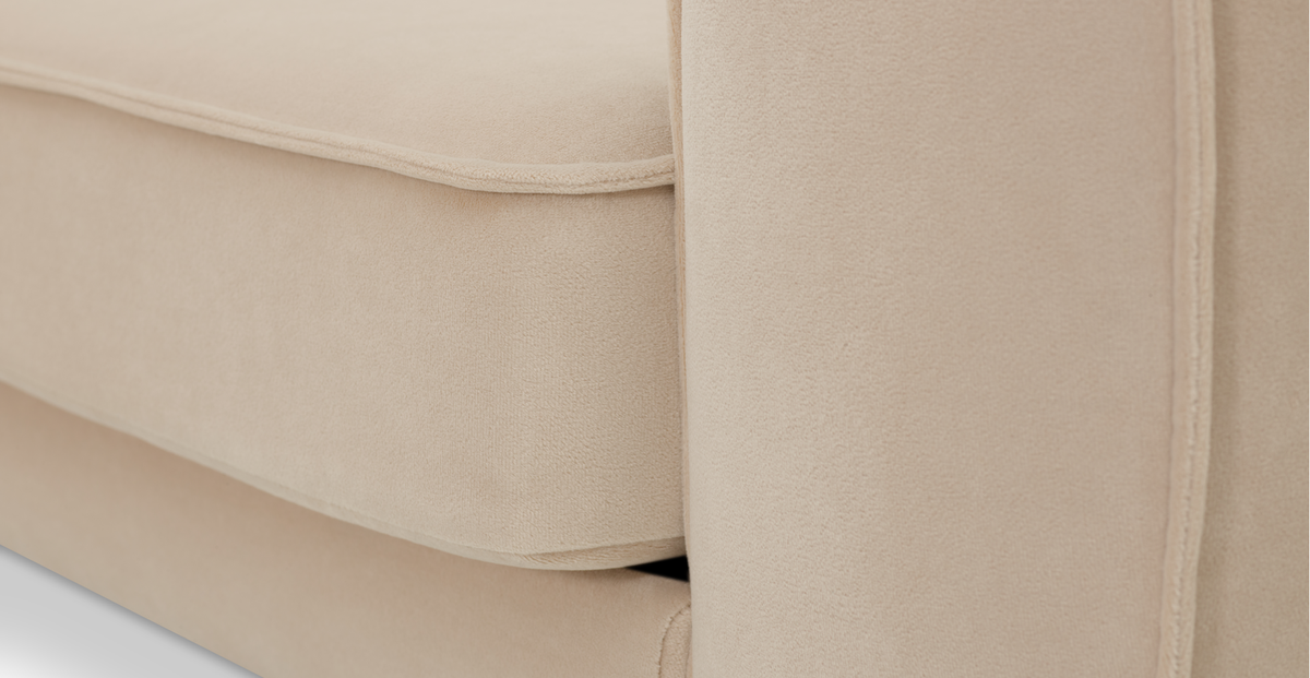 Klem Loveseat Silindir Ahşap Ayak - Kadife