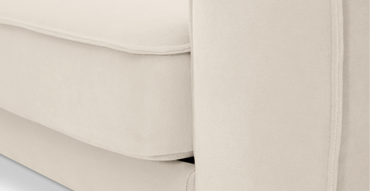 Klem Loveseat Silindir Ahşap Ayak - Kadife