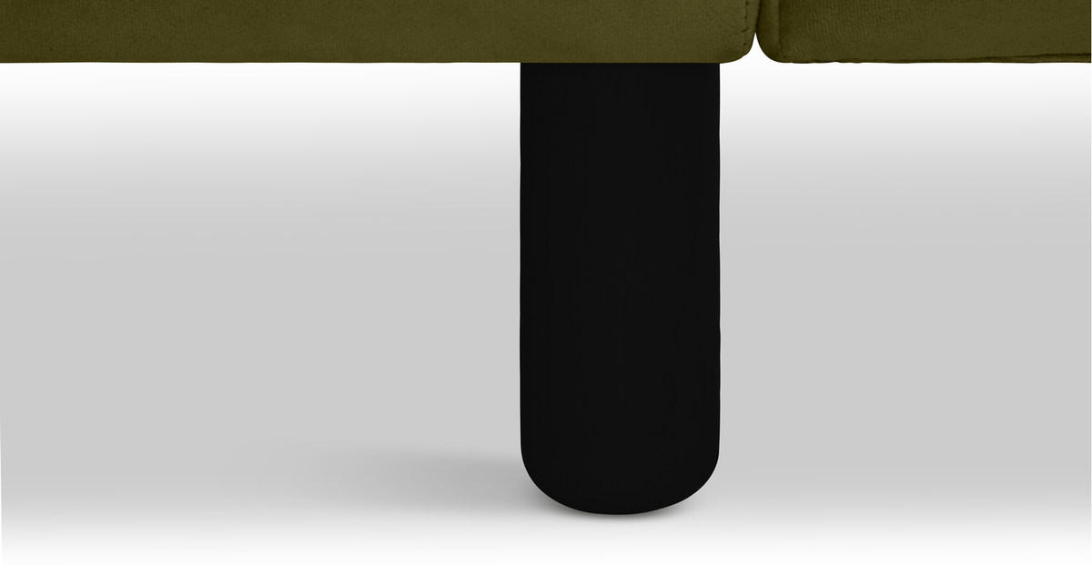 Klem Loveseat Silindir Ahşap Ayak - Kadife