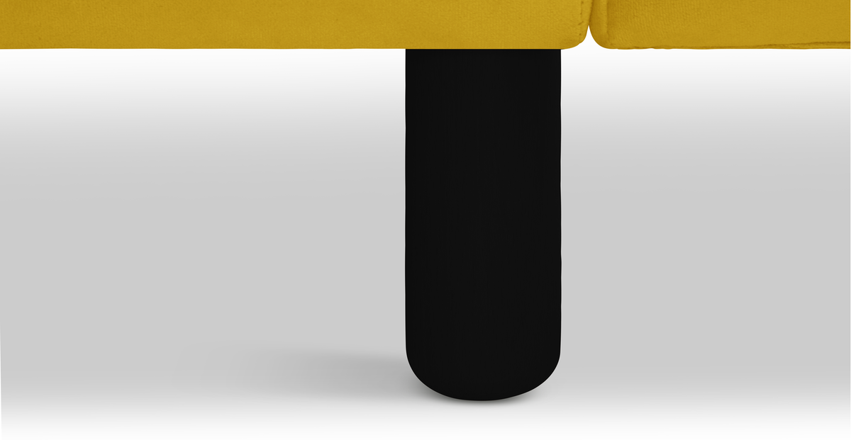 Klem Loveseat Silindir Ahşap Ayak - Kadife