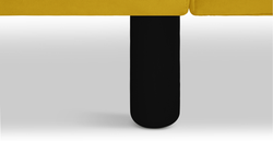 Klem Loveseat Silindir Ahşap Ayak - Kadife