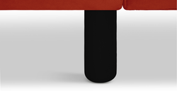 Klem Loveseat Silindir Ahşap Ayak - Kadife