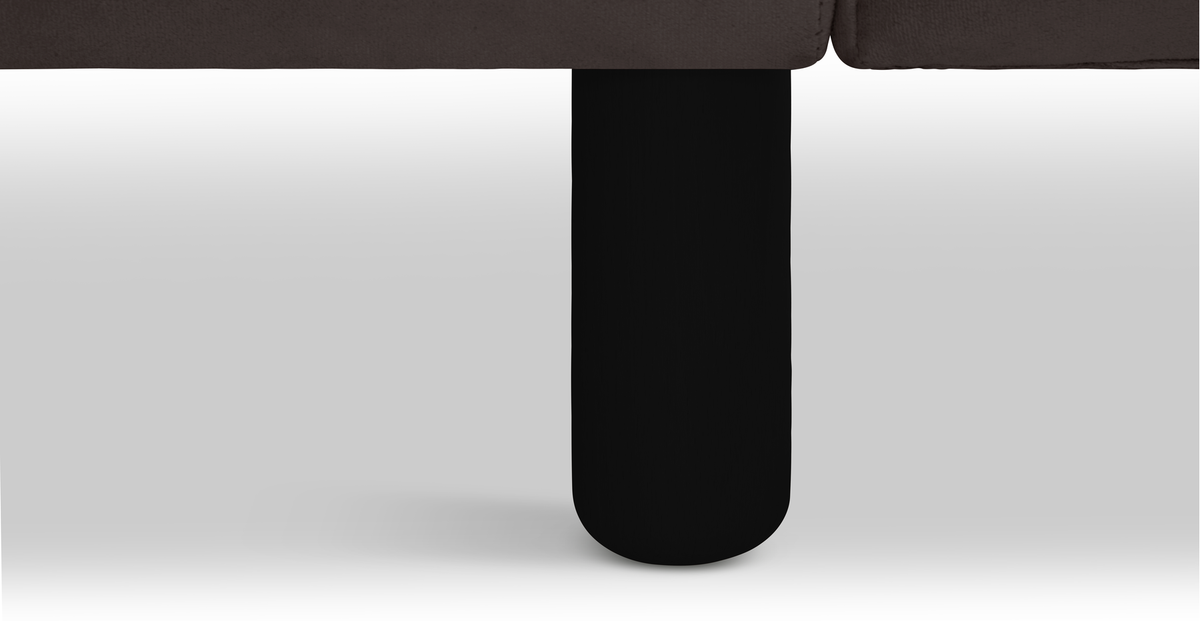 Klem Loveseat Silindir Ahşap Ayak - Kadife