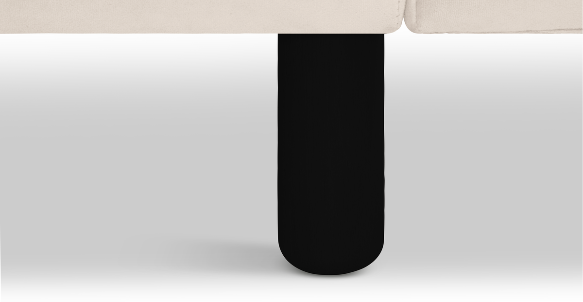 Klem Loveseat Silindir Ahşap Ayak - Kadife