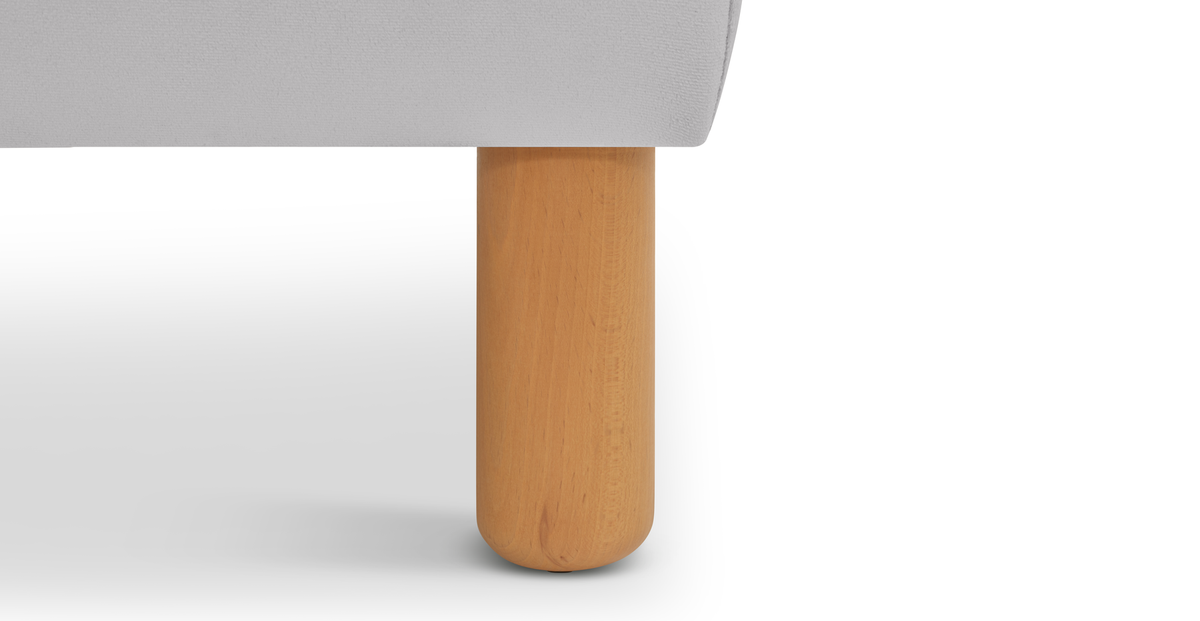 Klem Puf Silindir Ahşap Ayak - Kadife