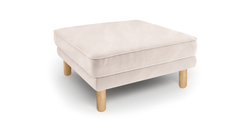 Klem Puf Silindir Ahşap Ayak - Kadife