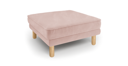 Klem Puf Silindir Ahşap Ayak - Kadife
