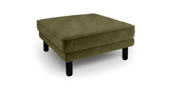 Klem Puf Silindir Ahşap Ayak - Kadife