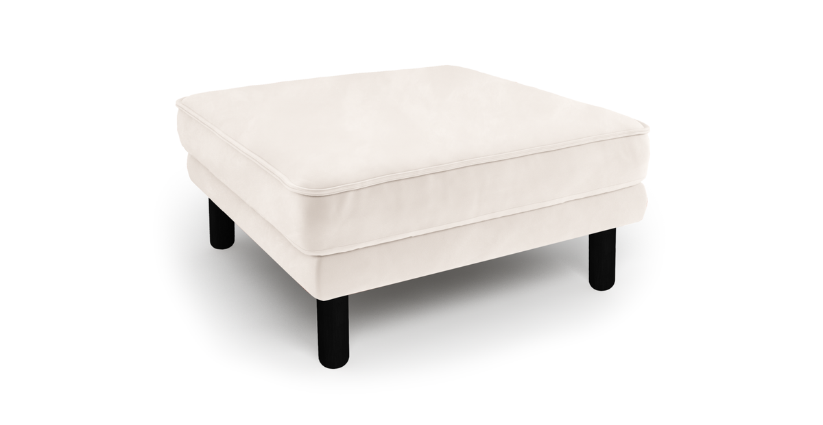 Klem Puf Silindir Ahşap Ayak - Kadife