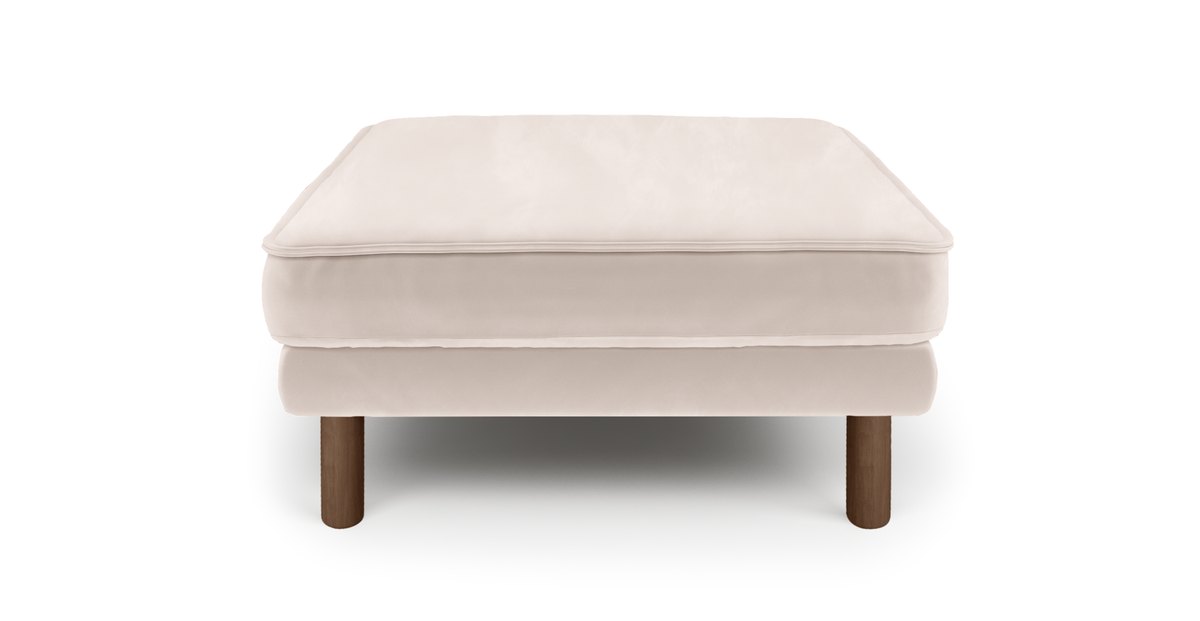 Klem Puf Silindir Ahşap Ayak - Kadife