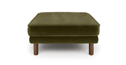 Klem Puf Silindir Ahşap Ayak - Kadife