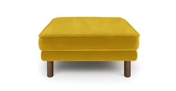 Klem Puf Silindir Ahşap Ayak - Kadife