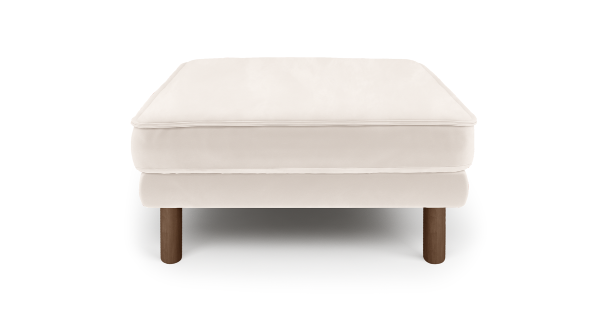 Klem Puf Silindir Ahşap Ayak - Kadife