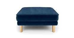 Klem Puf Silindir Ahşap Ayak - Kadife