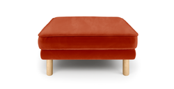 Klem Puf Silindir Ahşap Ayak - Kadife