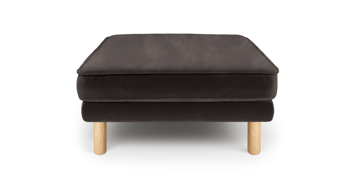 Klem Puf Silindir Ahşap Ayak - Kadife