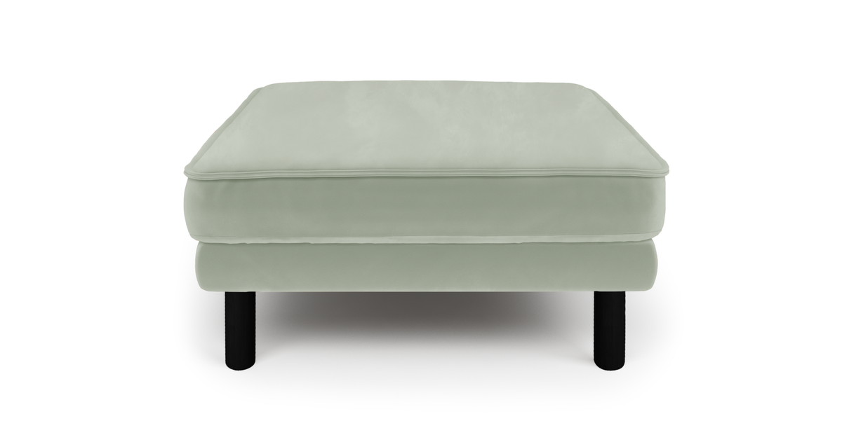 Klem Puf Silindir Ahşap Ayak - Kadife