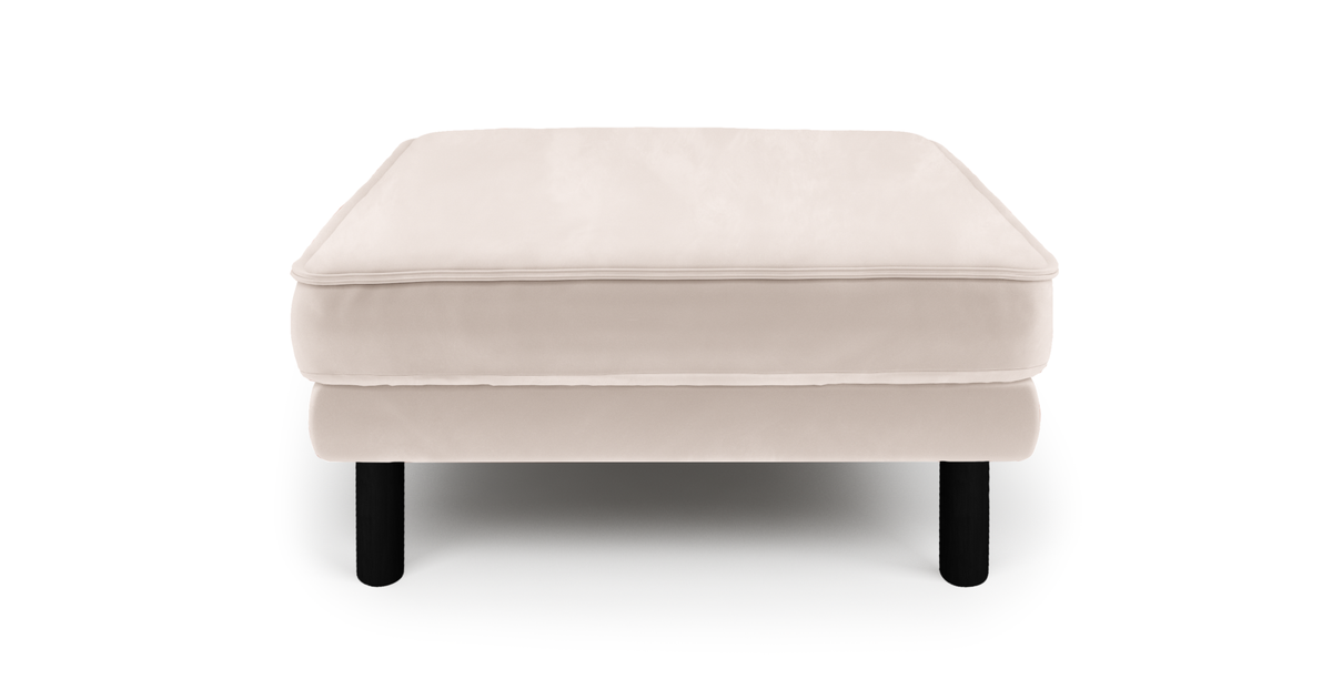 Klem Puf Silindir Ahşap Ayak - Kadife