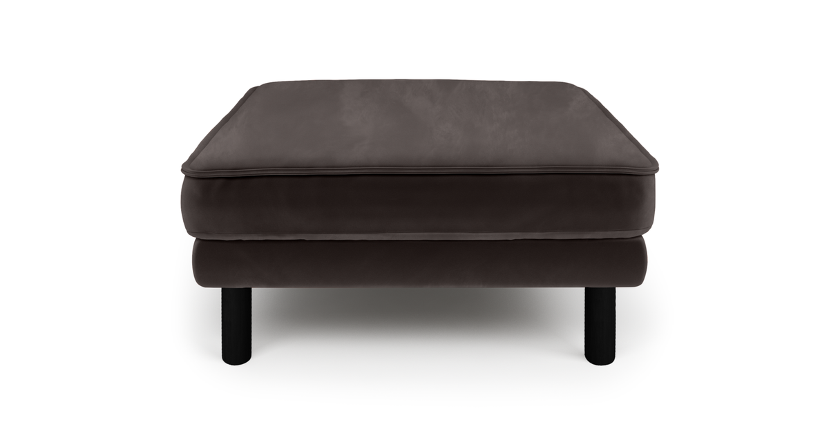 Klem Puf Silindir Ahşap Ayak - Kadife