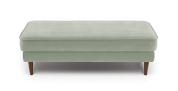 Klem Bench Ahşap Ayak - Kadife