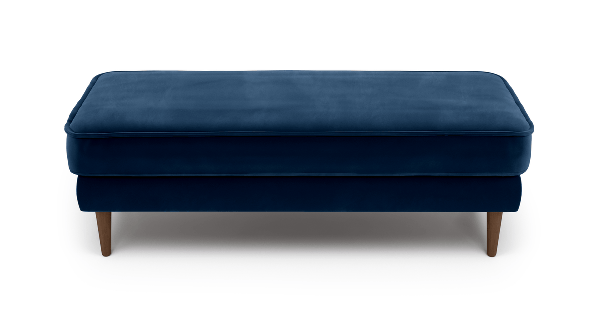 Klem Bench Ahşap Ayak - Kadife