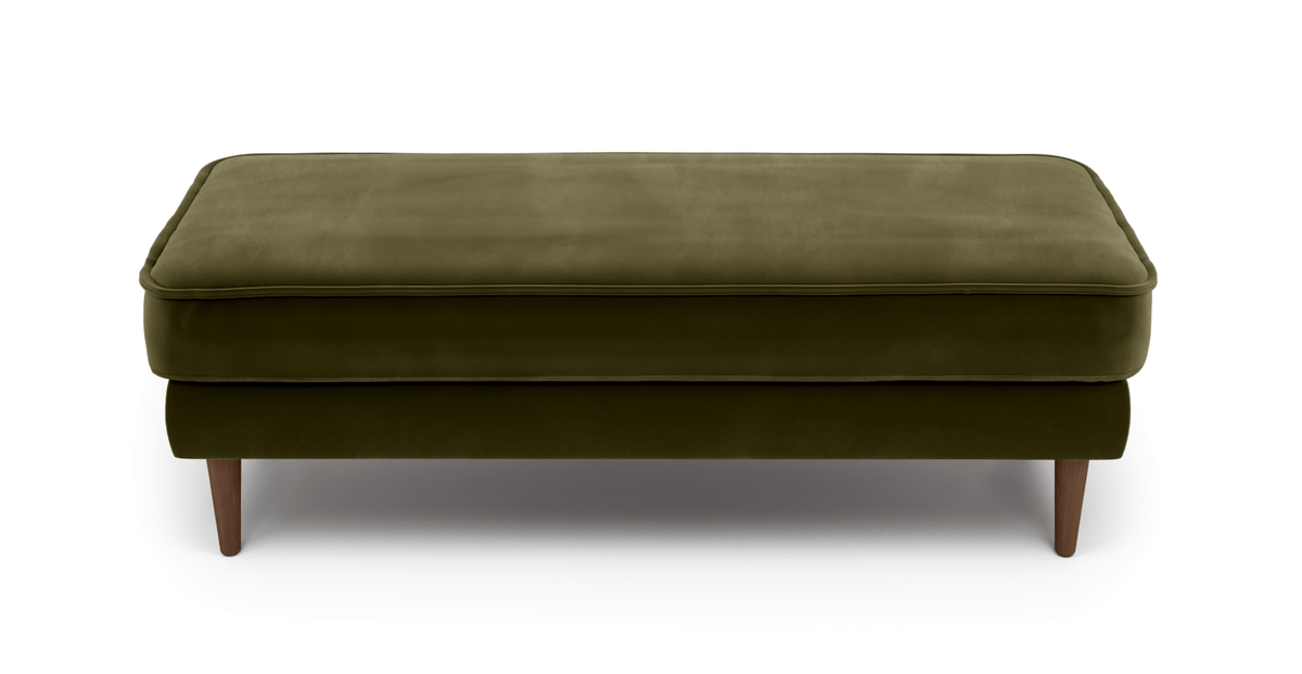 Klem Bench Ahşap Ayak - Kadife